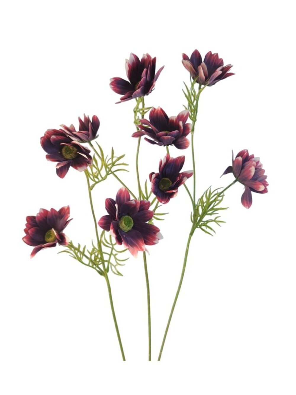 Purple Artificial African Daisy Stems Set of 3 25 Inch Real Touch Flowers for Va